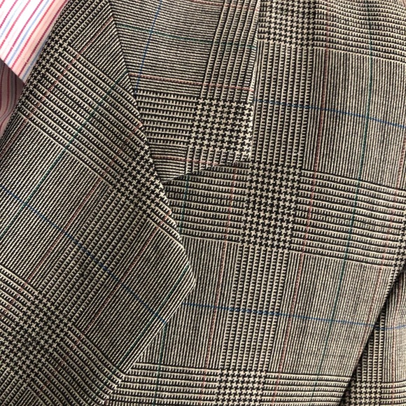 WOOLF BROTHERS Ladies Gray Glen Plaid Worsted Wool Suit with Skirt - Size 6 - Picture 6 of 14